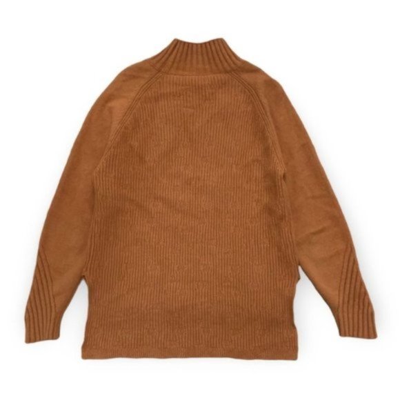 [SOLD] Mock Neck Rust Orange Knit Sweater Size S-M - Picture 2 of 4